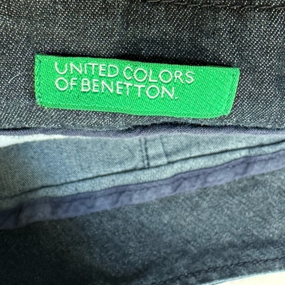 United Colors of Benetton Jean Skirt Vintage Made in Italy Size 38 US Size 8 - Picture 5 of 8